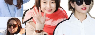 韩国女星机场妆吸睛 素颜依旧美丽耀眼